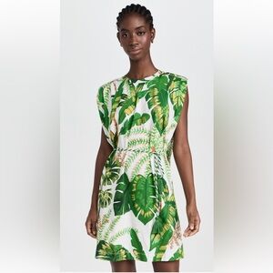 FARM Rio Tropical Forest Off-White T-Shirt Dress NWT Size SMALL